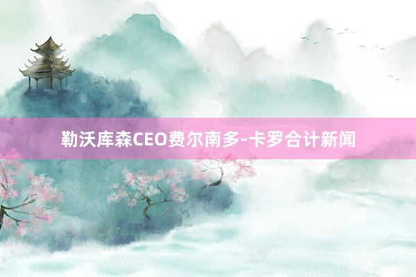 勒沃库森CEO费尔南多-卡罗合计新闻